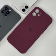 Чехол Silicone Case Full Camera для iPhone 12 Plum
